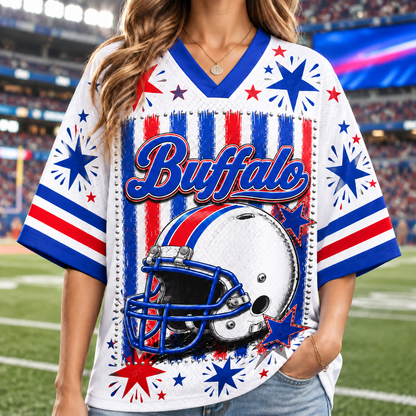 Buffalo Football Mesh Jersey Team Spirit - Game Day Sport Jersey
