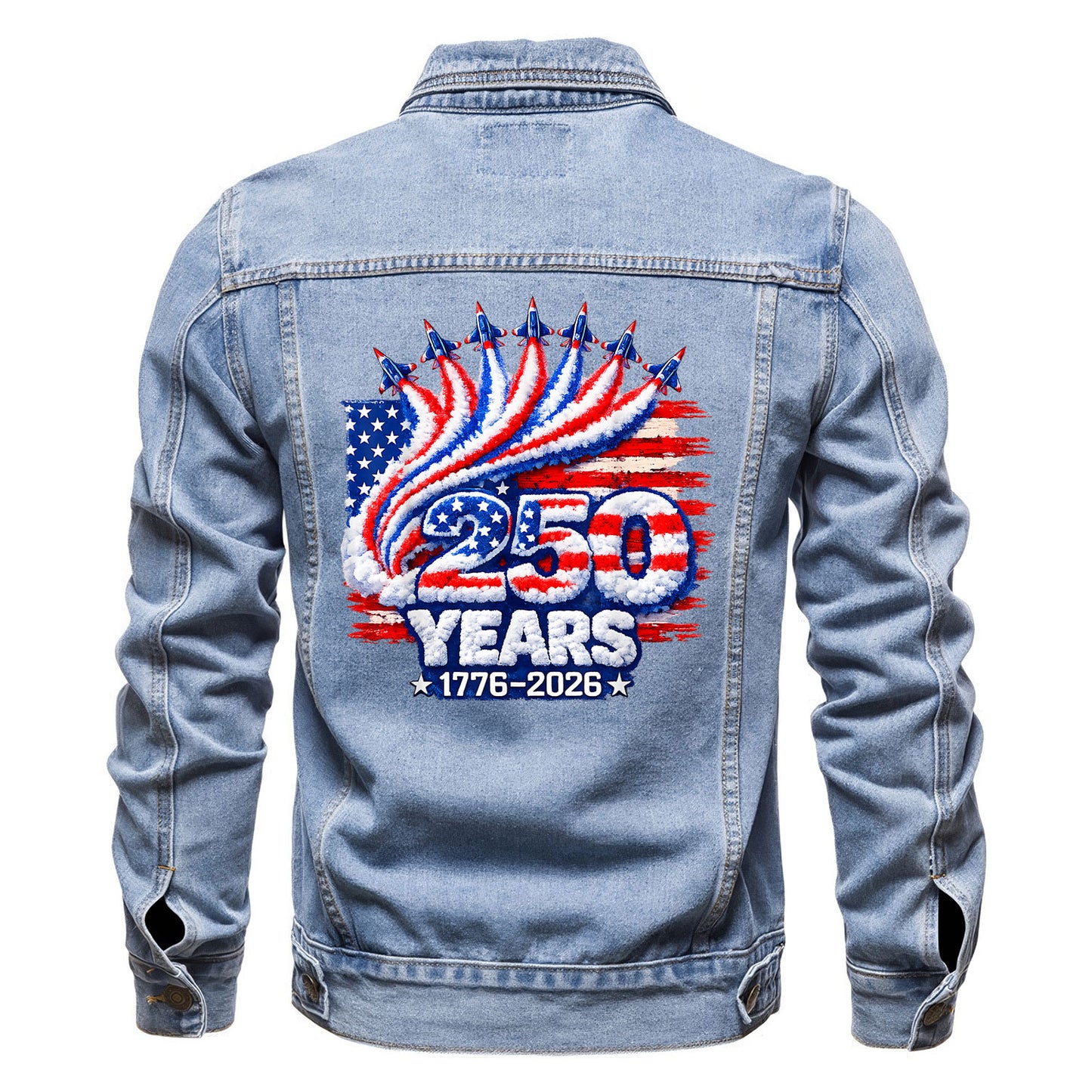 250th Anniversary Jet Denim Jacket Patriotic Jean Jacket