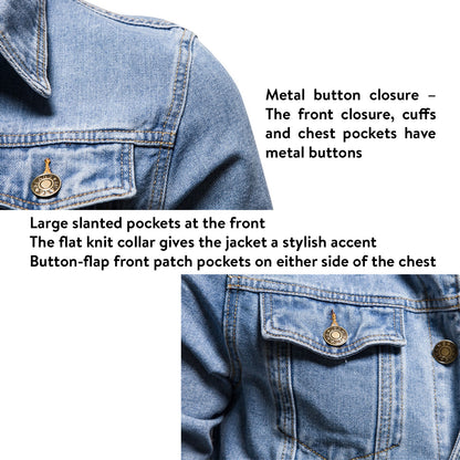 Historical Figures 250 Years of American Spirit Denim Jacket 1776 - 2026 Patriotic Jean Jacket