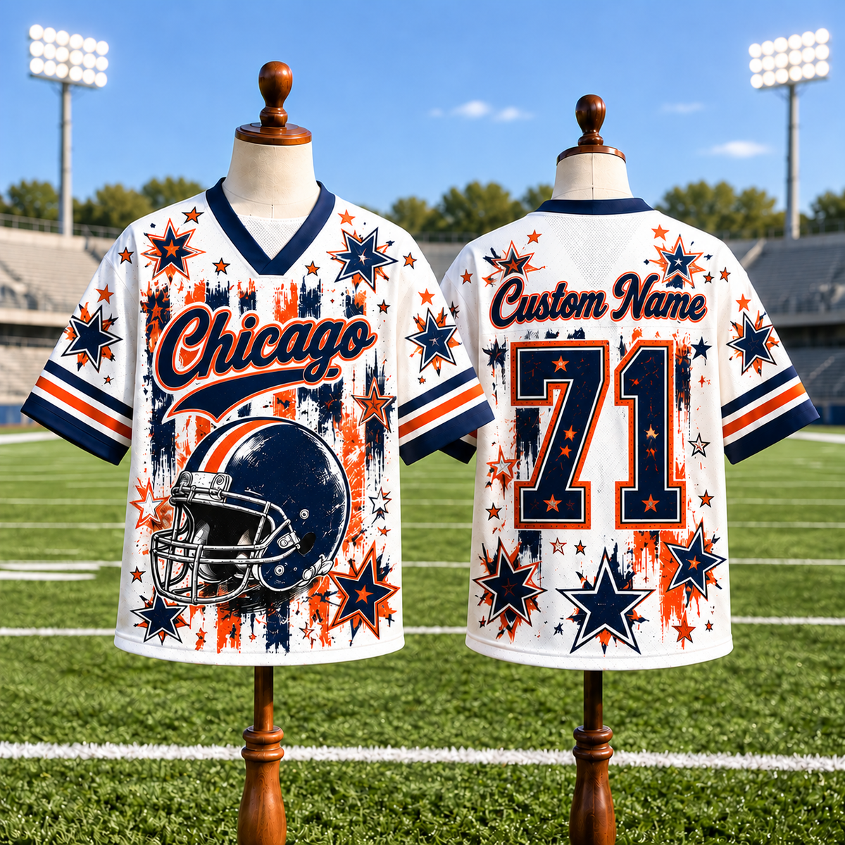 Custom  Football Jersey  - Classic Team Spirit Fan Jersey