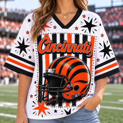 Cincinnati Football Mesh Jersey Team Spirit - Game Day Sport Jersey