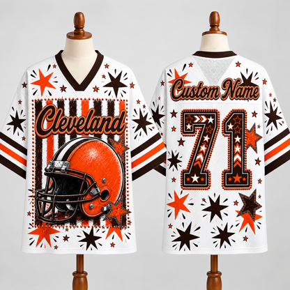 Cleveland Football Mesh Jersey Team Spirit - Game Day Sport Jersey