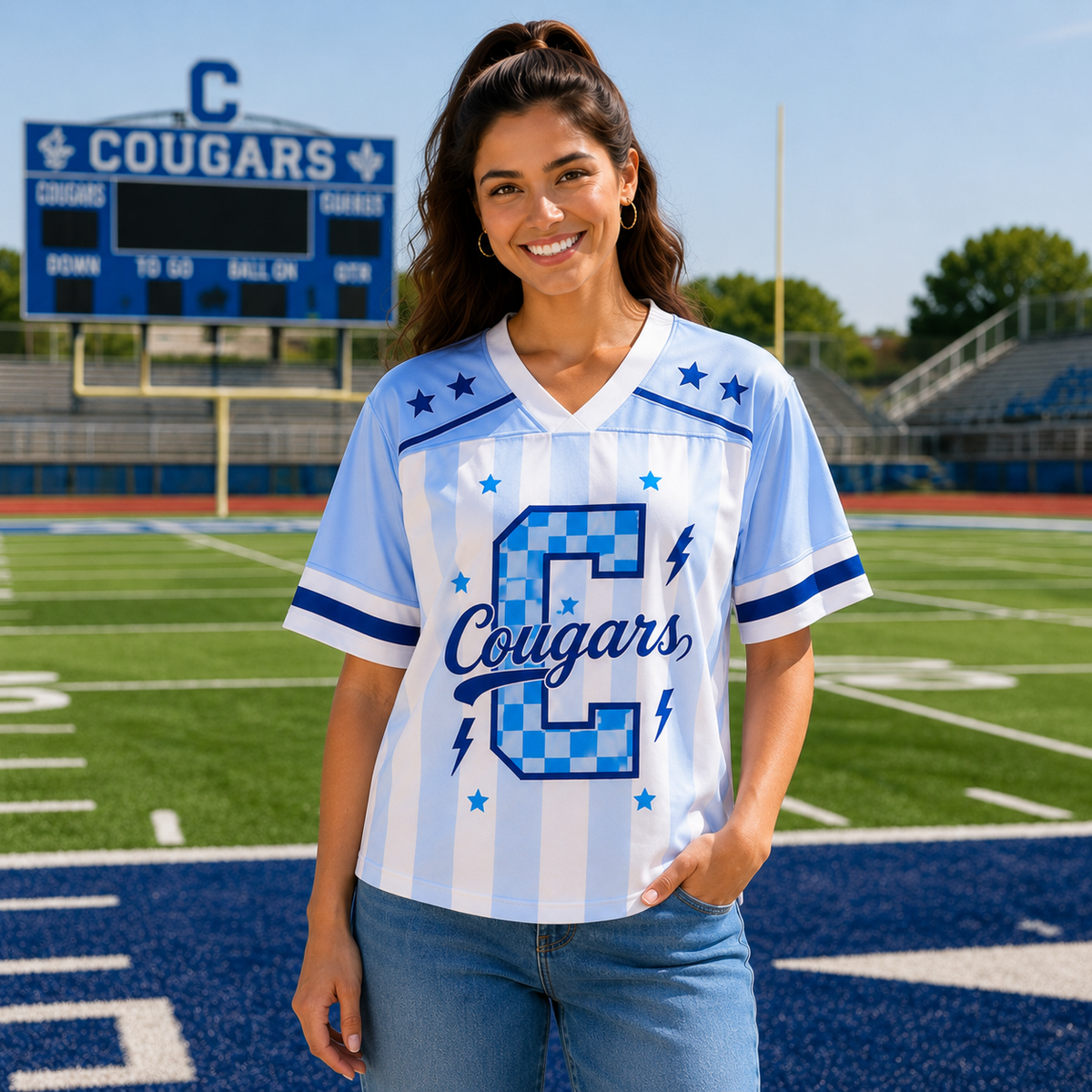 Custom Mascot  Game Day Mesh Jersey