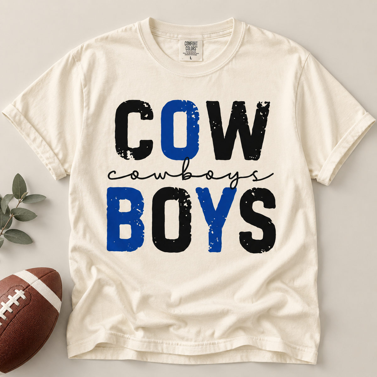 Vintage Football Team Spirit Comfort Colors T-Shirt, Game Day Fan Tee, Classic Stadium Style Shirt