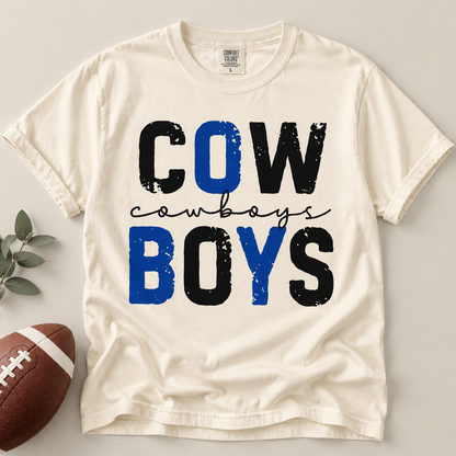 Vintage Football Team Spirit Comfort Colors T-Shirt, Game Day Fan Tee, Classic Stadium Style Shirt