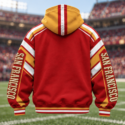 Mask Hoodie Football Fan - City Team Zip Hoodie