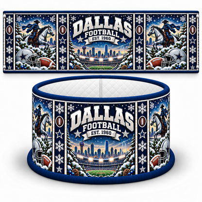 Football Christmas Tree Collar – Festive Holiday Tree Base Cover