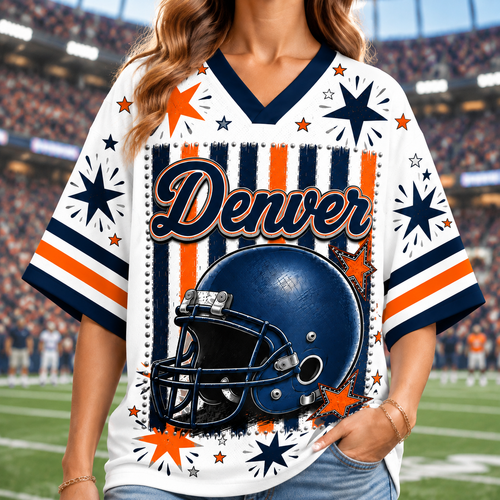 Denver  Football Mesh Jersey Team Spirit - Game Day Sport Jersey