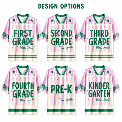 Custom Teacher Mesh Football Jersey, Personalized Back to School Shirt