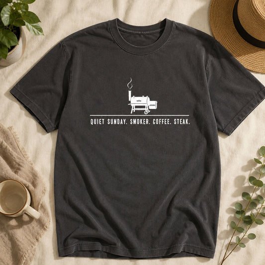 QUIET SUNDAY. SMOKER. COFFEE. STEAK, America Semiquincentennial Comfort Colors Shirt