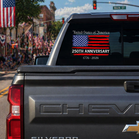 United States Of America 250th Anniversary Decal, Patriotic USA Car Sticker