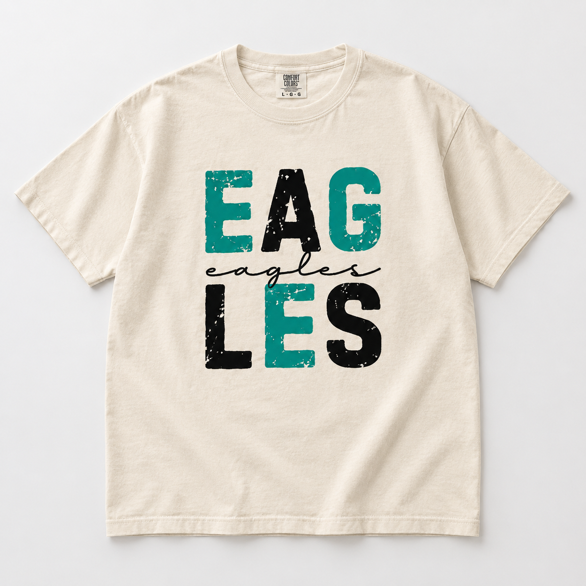 Vintage Football Team Spirit Comfort Colors Ivory T-Shirt, Game Day Fan Tee