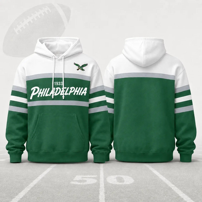 Unisex Football Retro City Letter Hoodie All Team Color