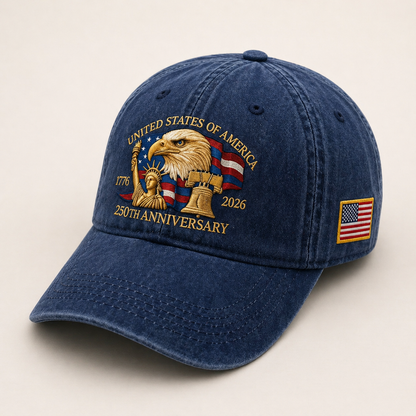 American 250 Years Anniversary Patriotic Eagle Liberty Cap