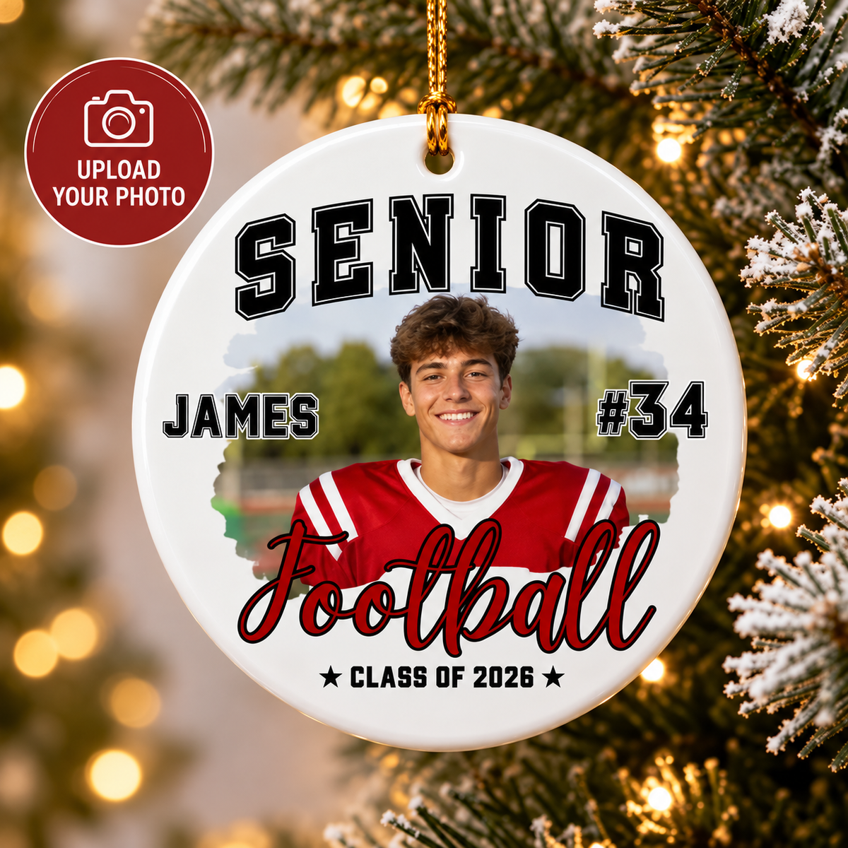 Custom Photo Christmas Ornament 2026