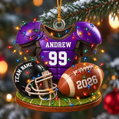Custom Game Day Football Ornament