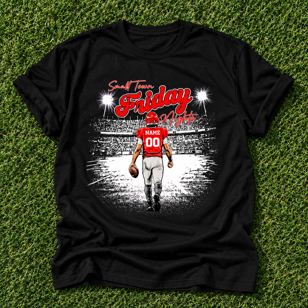 Small Town Friday Nights Custom Football T-Shirt