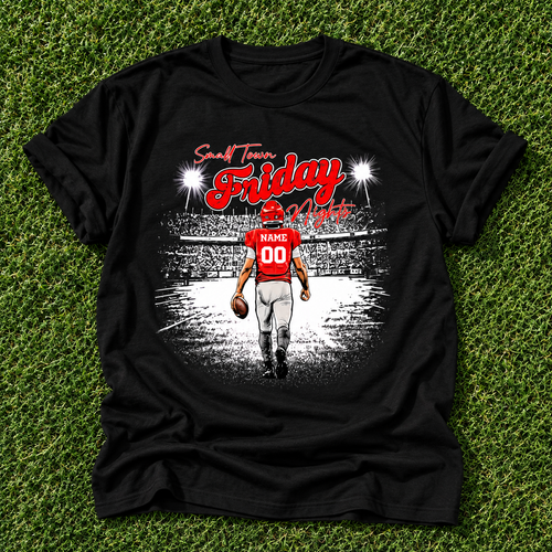 Small Town Friday Nights Custom Football T-Shirt