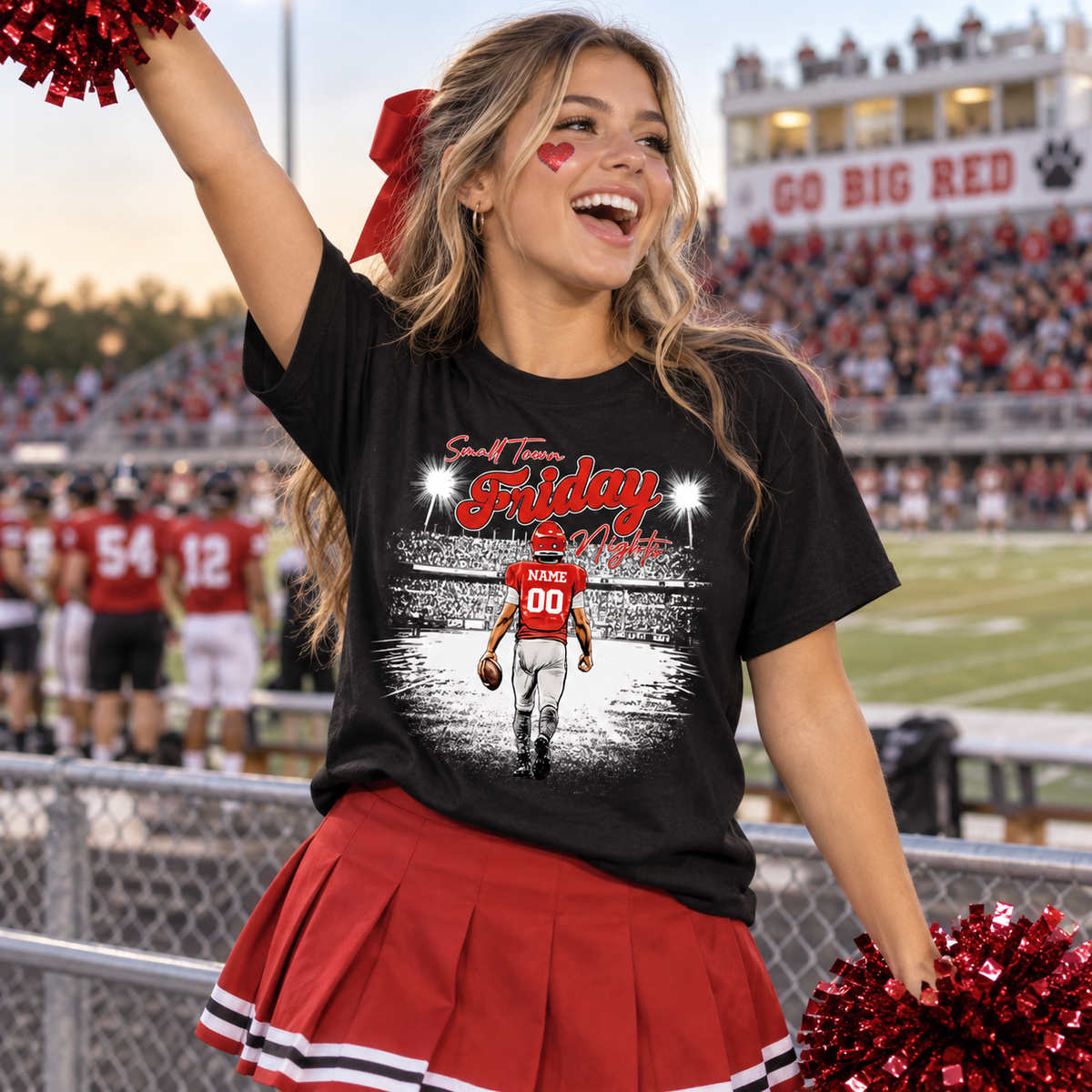Small Town Friday Nights Custom Football T-Shirt