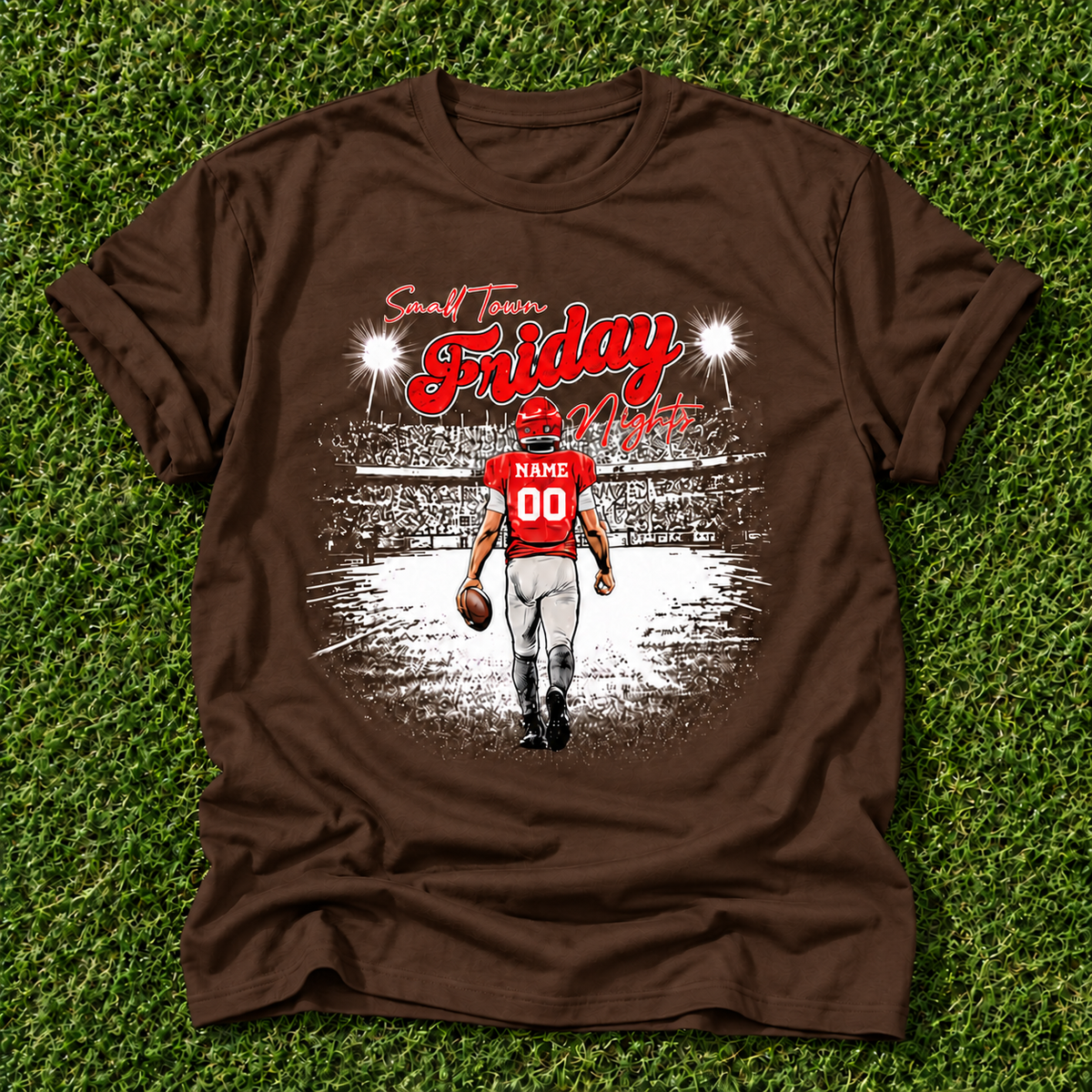 Small Town Friday Nights Custom Football T-Shirt