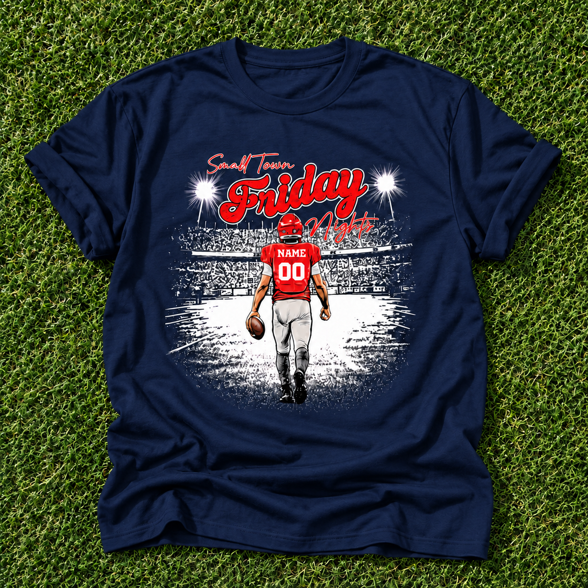 Small Town Friday Nights Custom Football T-Shirt