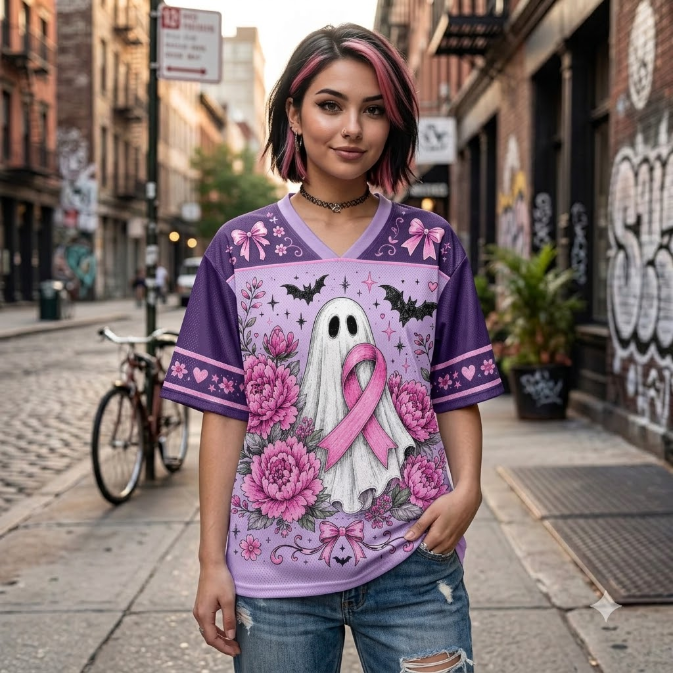 Custom Halloween  Purple Mesh Jersey