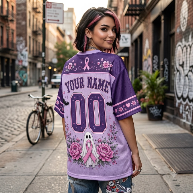 Custom Halloween  Purple Mesh Jersey