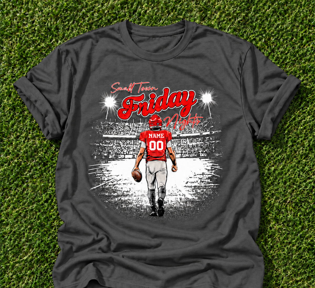 Small Town Friday Nights Custom Football T-Shirt