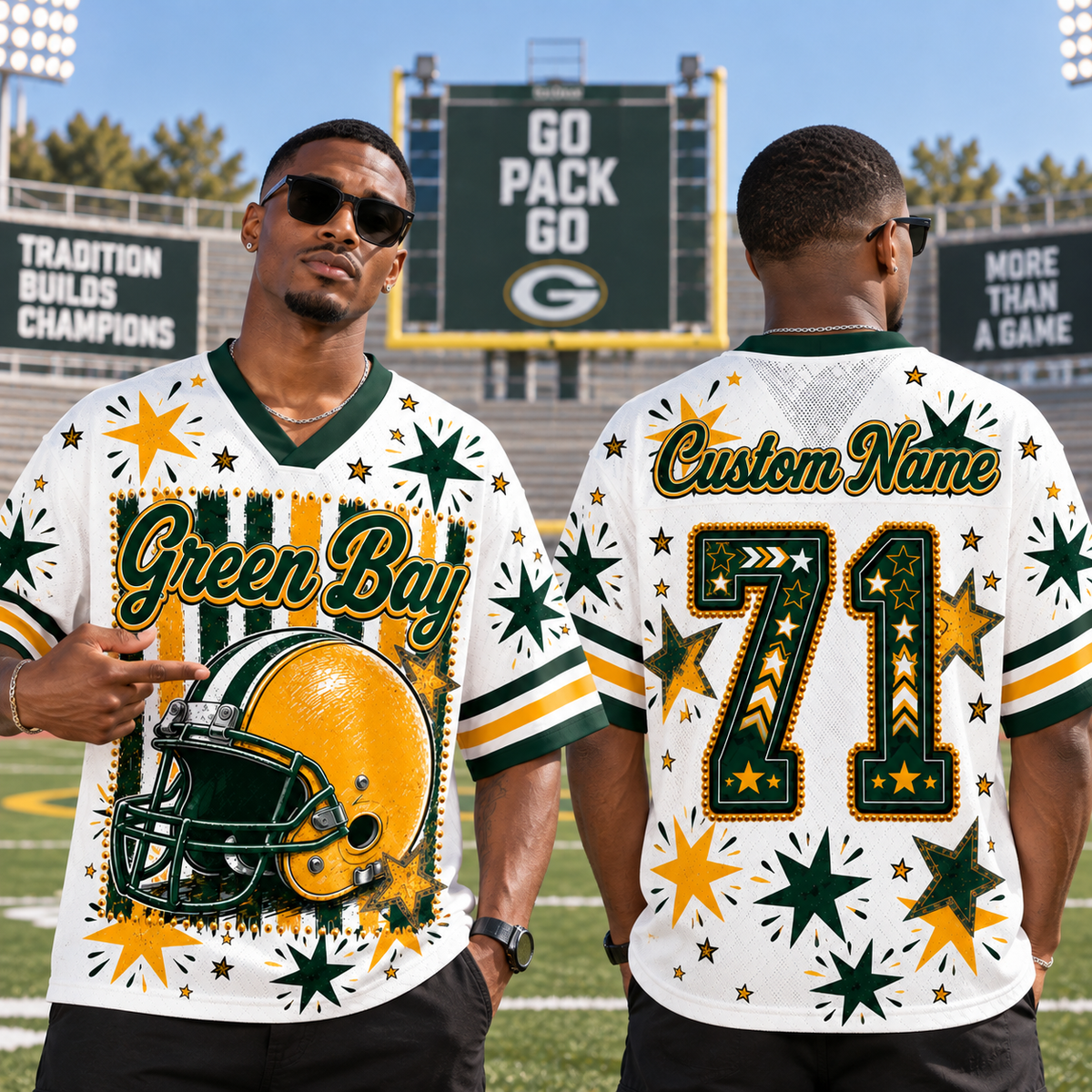 Custom  Football Jersey  - Classic Team Spirit Fan Jersey