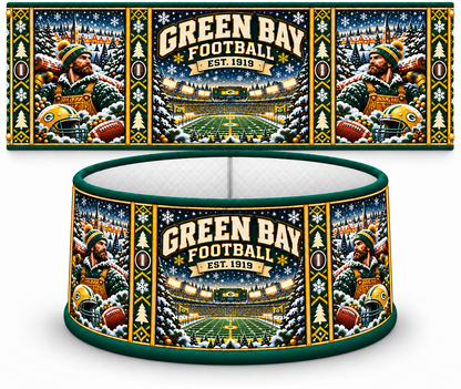 Football Christmas Tree Collar – Festive Holiday Tree Base Cover