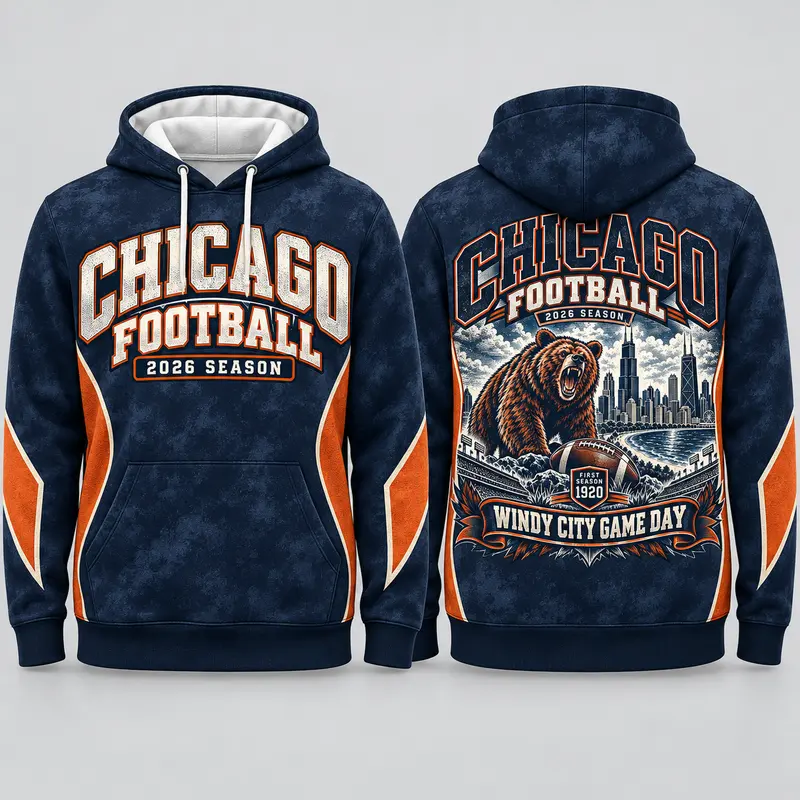 Game Day City Football Hoodie – Retro Helmet Graphic