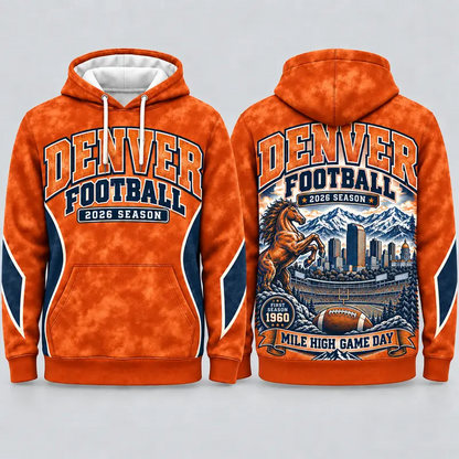 Game Day City Football Hoodie – Retro Helmet Graphic