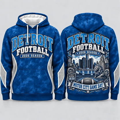 Game Day City Football Hoodie – Retro Helmet Graphic