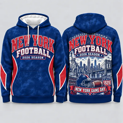 Game Day City Football Hoodie – Retro Helmet Graphic