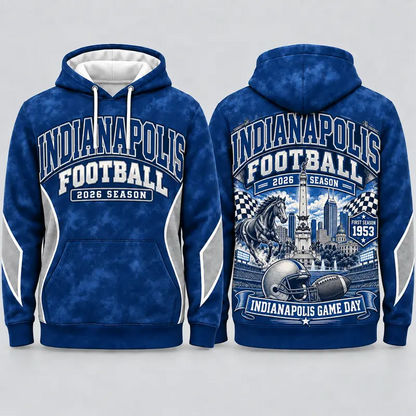 Game Day City Football Hoodie – Retro Helmet Graphic