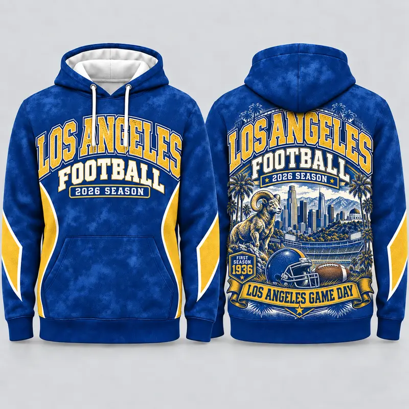 Game Day City Football Hoodie – Retro Helmet Graphic