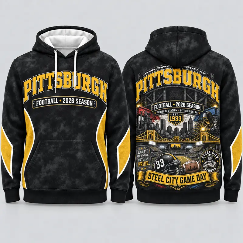 Game Day City Football Hoodie – Retro Helmet Graphic
