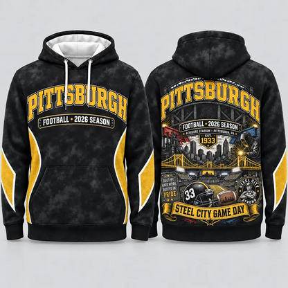Game Day City Football Hoodie – Retro Helmet Graphic