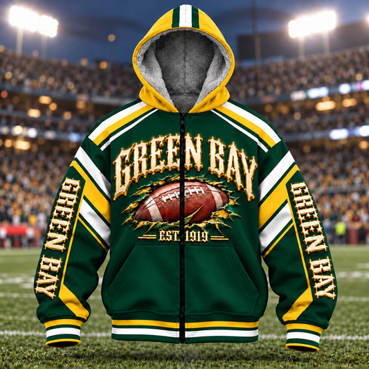 Fleece Jacket Football Cities Zip – Game Day Fan Full Zip Jacket