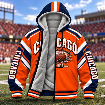 Fleece Jacket Football Cities Zip – Game Day Fan Full Zip Jacket