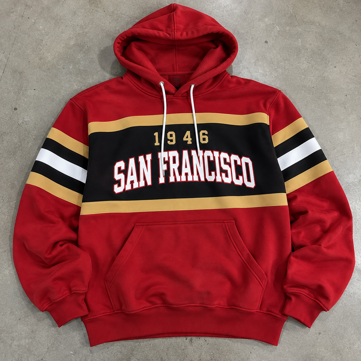 Unisex Football Retro City Letter Hoodie Sanfrancisco