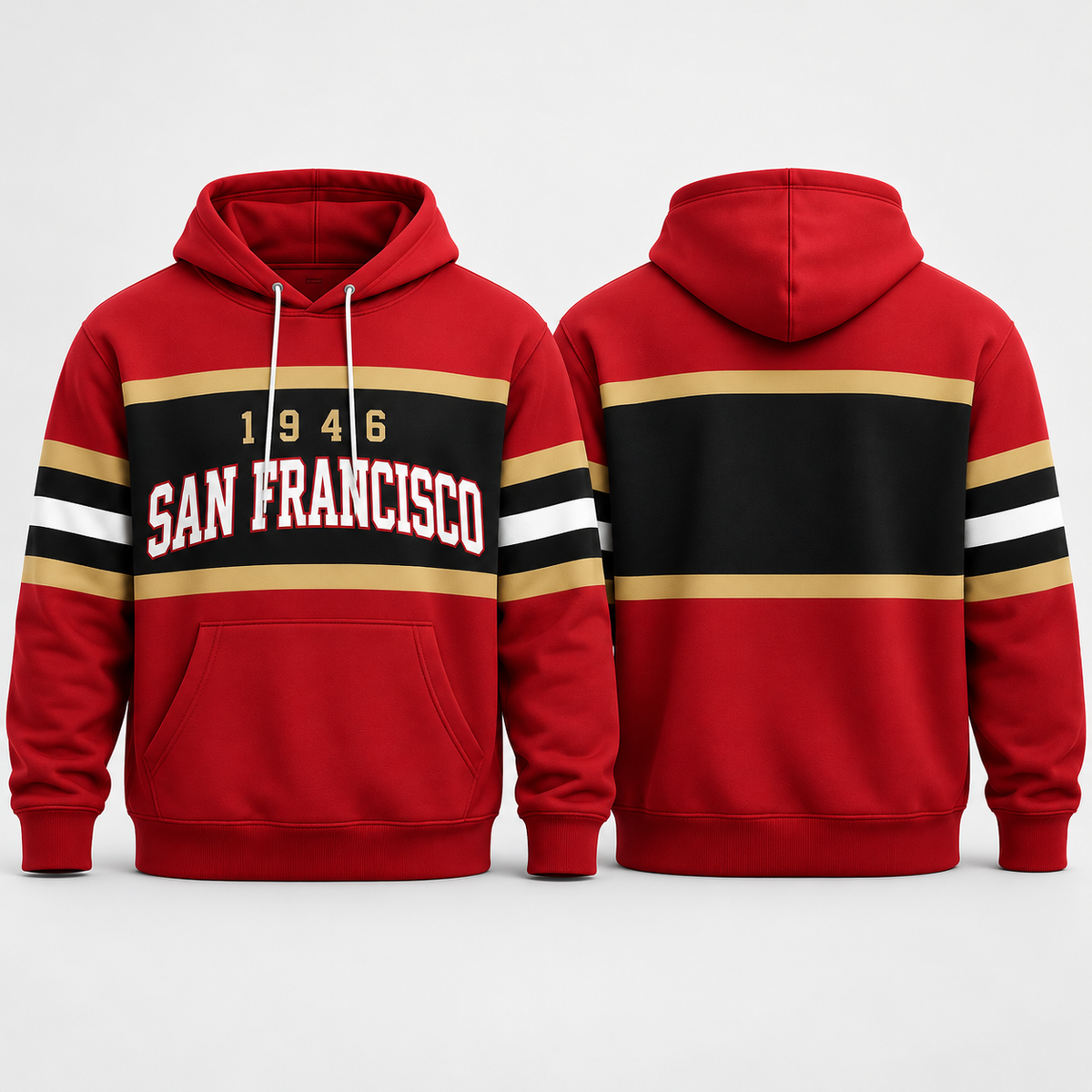 Unisex Football Retro City Letter Hoodie Sanfrancisco