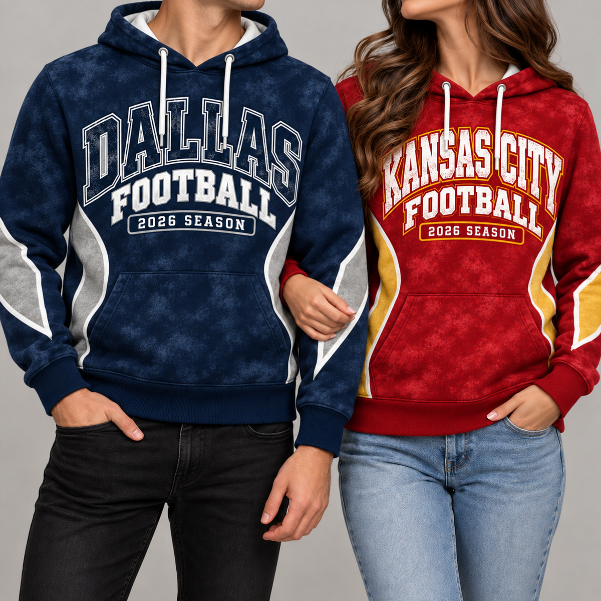 Game Day City Football Hoodie – Retro Helmet Graphic