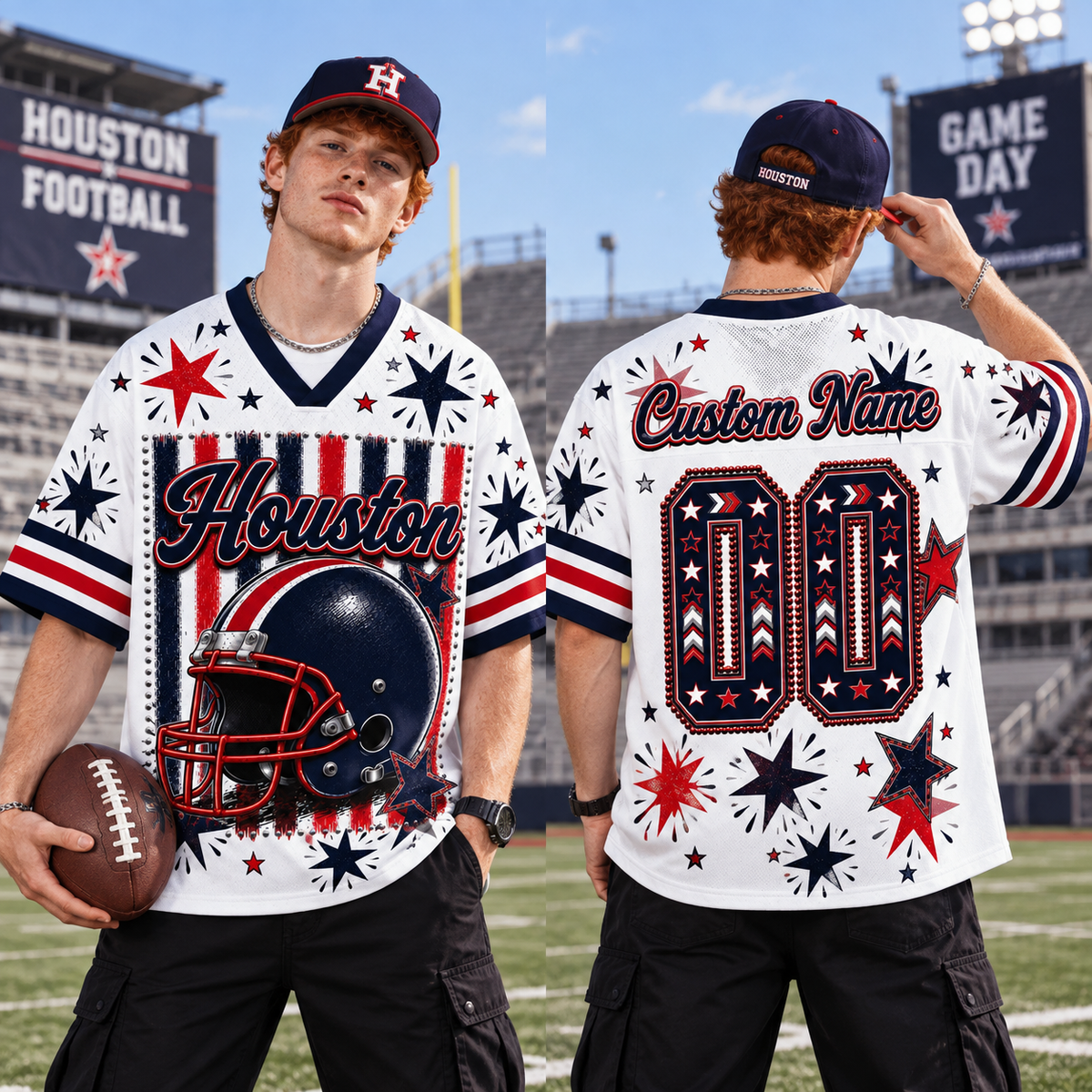 Custom American Football Mesh Jersey
