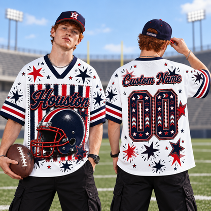 Houston American Football Mesh Jersey Team Spirit - Game Day Sport Jersey