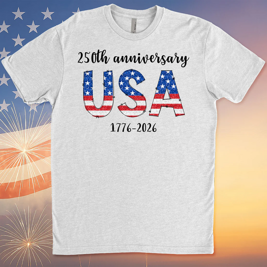 Happy 250 Years Birthday USA Shirt | America Anniversary | 4th of July Shirt | Independence Day Shirt