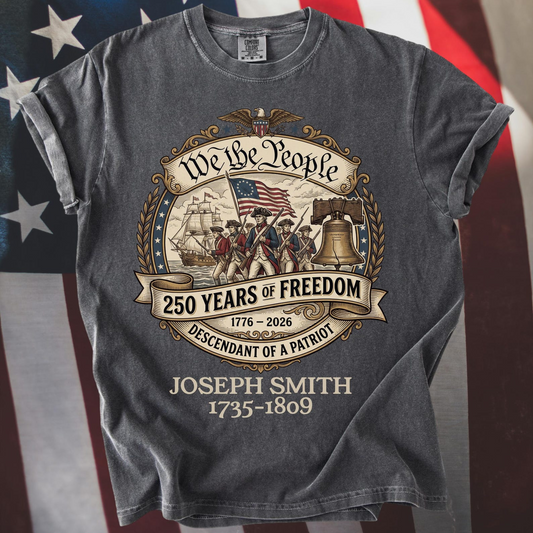 Personalized Ancestor, Custom Descendant of a Patriot, 250th Anniversary 1776 2026
