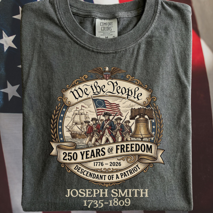 Personalized Ancestor, Custom Descendant of a Patriot, 250th Anniversary 1776 2026