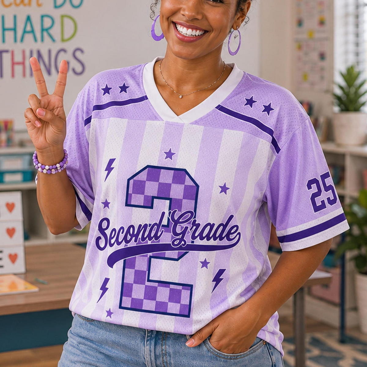Custom Teacher Mesh Jersey, Personalized Back To School