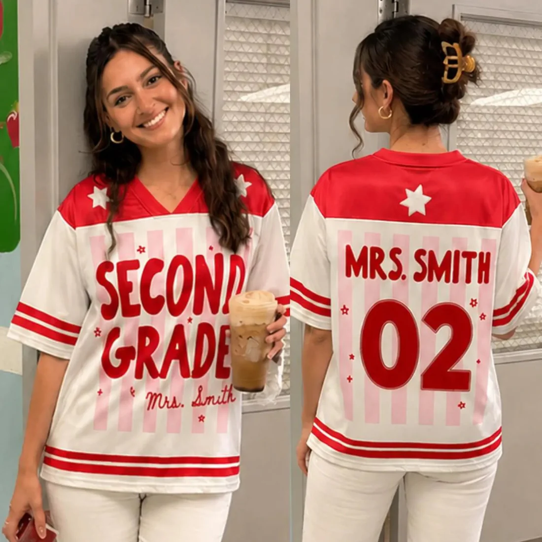 Custom Teacher Mesh Jersey, Personalized Back to School Shirt